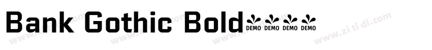Bank Gothic Bold字体转换